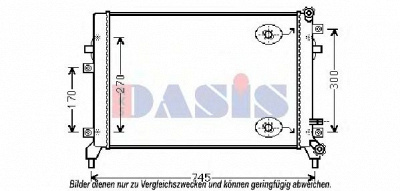 AKS DASIS 040044n -  Радиатор, охлаждение двигателя